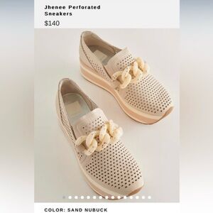 Dolce Vita NWOT Jhenee Per Platform Chain Sneaker Career Casual Sand Size 8